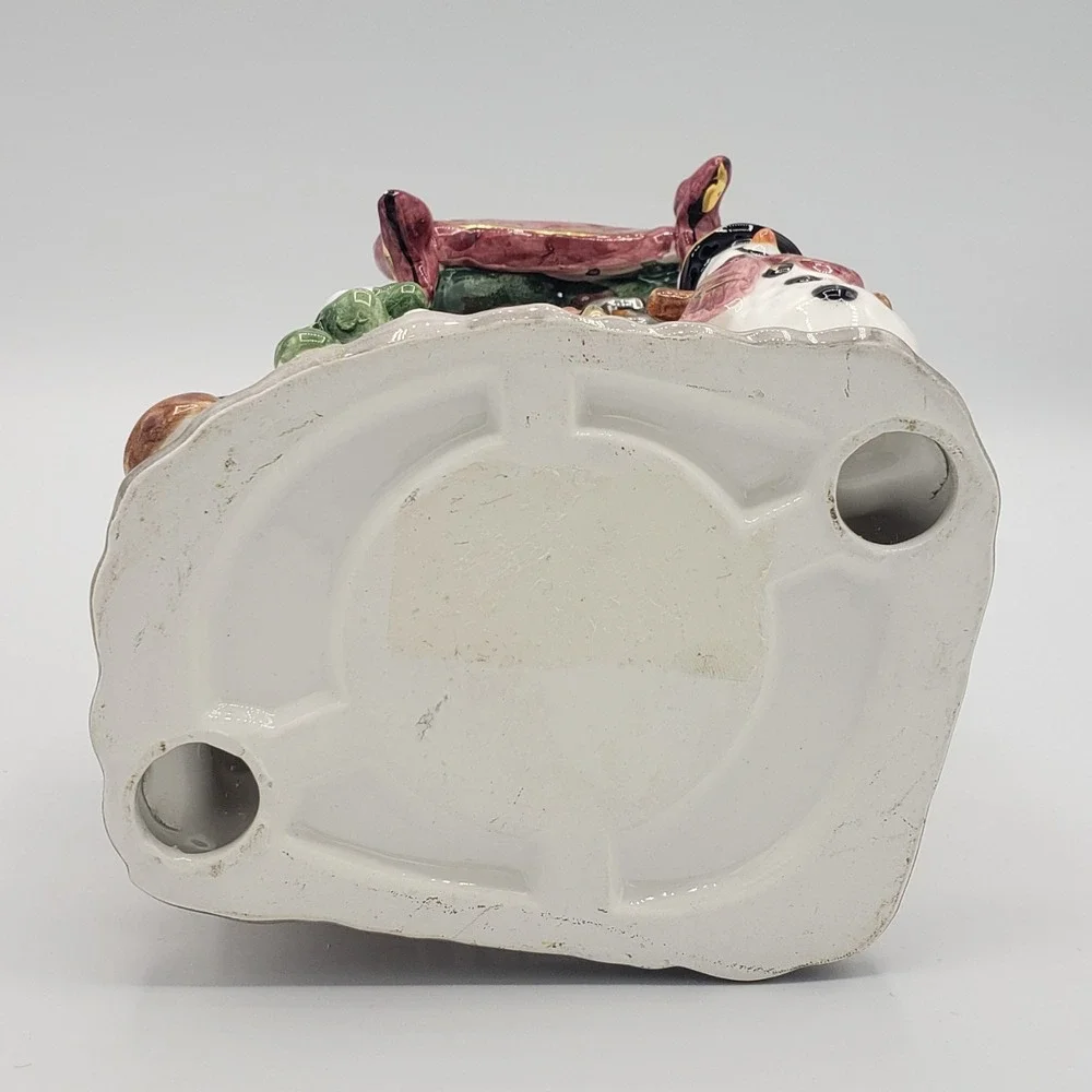 Ceramic Snowman and House Tealight‎ Candle Decoration Welcome